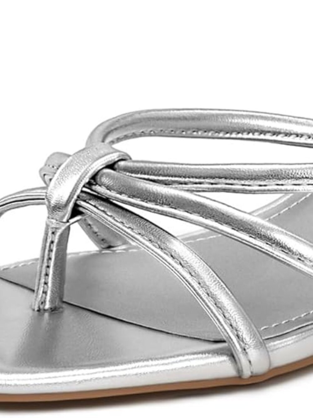Kitten Heels for Women Square Toe Strappy Flip Flop Low Heels Slip On Thong Heel